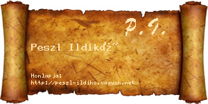 Peszl Ildikó névjegykártya